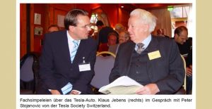 Klaus Jebens beim Vortrag über Tesla Energie aus dem Raum