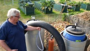 Biogas am Komposthaufen